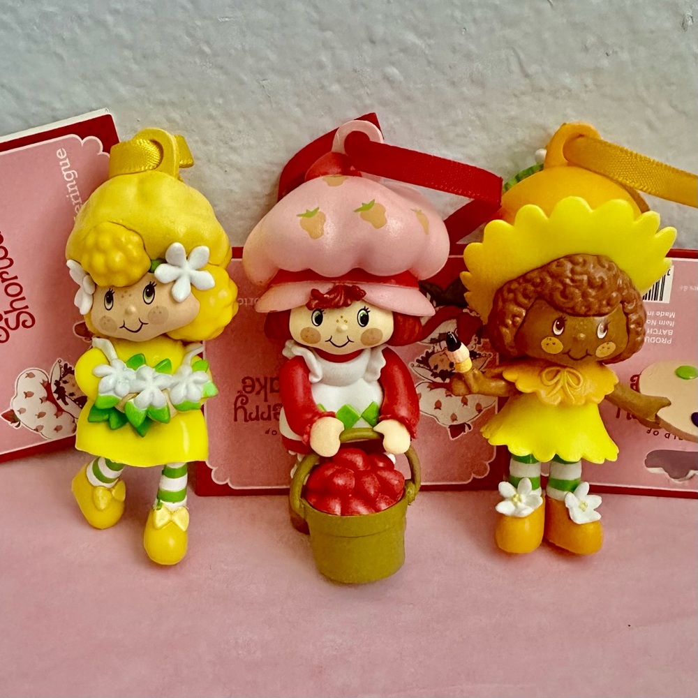 NWT Strawberry Shortcake, Orange Blossom and Lemon Meringue Ornament Set of 3.